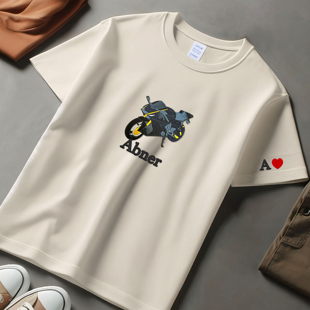 Embroidered Car T-shirt,  Car, Vehicle, Motorbike, Custom, Personalised, For Him, For Her, Anniversary, Couples, Valentines Day, Gift