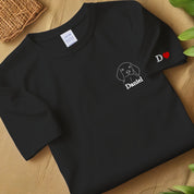 Custom Embroidered Dog T-shirt, Personalised one-line Pet Sweatshirt,Dog Mom Sweater,Unisex Embroidered Hoodie,Custom Gifts For Dog Lovers
