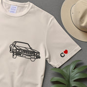 Custom Car Sketch T-shirt, Personalised Car Outline from Photo Printed Hoody, Car Photo Boyfriend T-shirt, Car Lover Sweater, Gift for Dad
