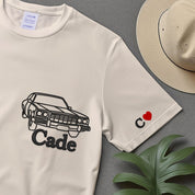 Custom Embroidered Car Outline Sweatshirt From Your Photo, Embroidered Car Hoodie, Custom Car Sweater, Car Lover Hoodie or Tee