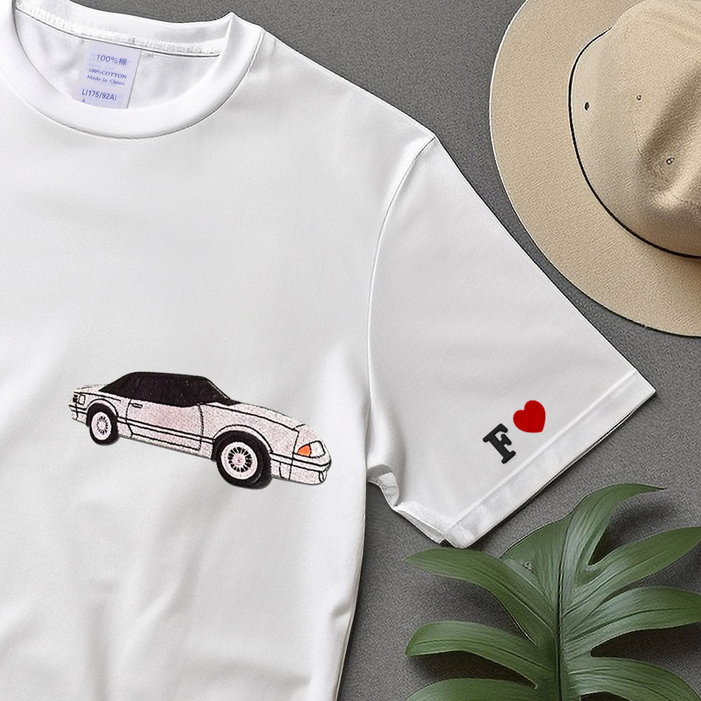 Custom Embroidered T-shirt, Embroidered Car Hoodie, Car Sweatshirt, Surprise Gift, Embroidered from Photo, Car Enthusiast Gift,Custom Clothes