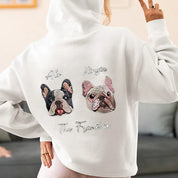 Personalized Embroidered Hoodie Custom Head Cute Gift for Animal Lovers