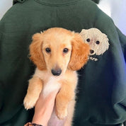 Custom Dog Face Hoodie Embroidered Sweatshirt with Your Pet’s Picture