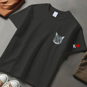 Embroidered Pet T-shirt,Custom Cat Hoodie Embroidered,Personalized Varsity Sweatshirt,Gifts for Cat Lovers