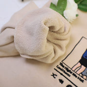 Plus Velvet Style-Gift For Couple Custom Embroidered Hoodie Portrait Music Player Personalized Hoodie