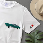 Custom Embroidered Car T-shirt, Car Photo Embroidered, Custom Car T-shirt, Classic Cars Embroidered