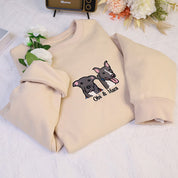 Custom Pet Embroidered Sweatshirt Personalized With Your Pet’s Photo and Name Embroidery Sweatshirt