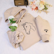 Plus Velvet Style-Personalized Custom Embroidered Hoodie Custom Photo Furry Friend