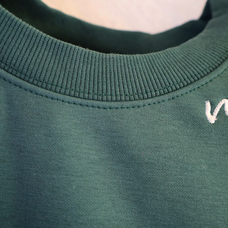 Plus Velvet Style-Custom Mama Embroidered Sweatshirt With Kids Names