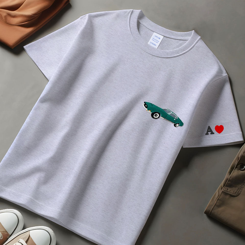 Custom Embroidered Car T-shirt, Car Photo Embroidered, Custom Car T-shirt, Classic Cars Embroidered
