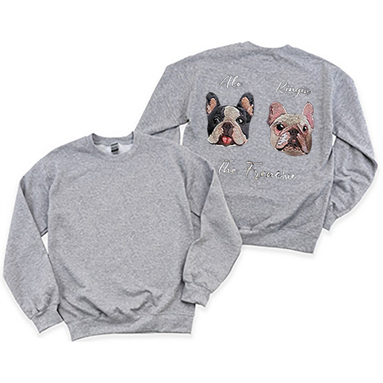 Personalized Embroidered Hoodie Custom Head Cute Gift for Animal Lovers