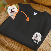 Custom Dog From Your Photo Embroidered T-shirt,Personalized Pet Face Embroidered,Custom Pet Portrait,Dog Lover Hoodie,Custom Gift