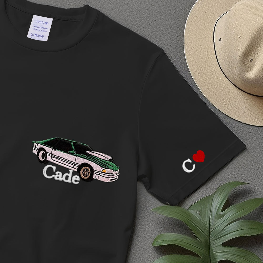 Custom Embroidered Car T-shirt Custom Car T-shirt Custom Car T-shirt Embroidered Personalized Dad Gift Custom Sweatshirt Gift For Him