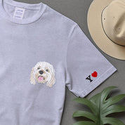 Custom Dog Portrait Embroidered Sweatshirt,Custom Pet T-shirt, Personalized Pet tees And Hoodies,Personalized Gift ,Pet Memorial Gift