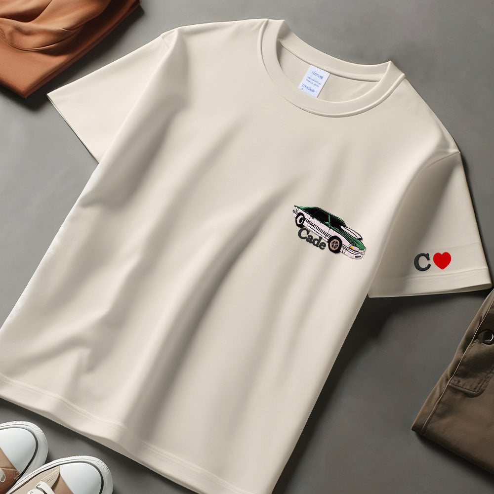 Custom Embroidered Car T-shirt Custom Car T-shirt Custom Car T-shirt Embroidered Personalized Dad Gift Custom Sweatshirt Gift For Him