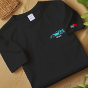Cars Couple Sweater Embroidered T-shirt, Trending Crewneck, Embroidery Hoodie