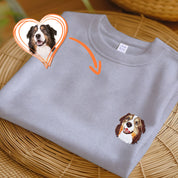 Custom Embroidered Pet From Your Photo T-shirt,Personalized Dog Hoodie, Cat Shirt,Custom Pet Cartoon T-shirt,Pet Lover Gift