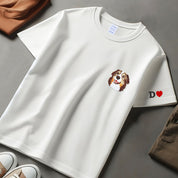 Custom Embroidered Pet From Your Photo T-shirt,Personalized Dog Hoodie, Cat Shirt,Custom Pet Cartoon T-shirt,Pet Lover Gift