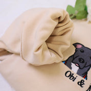 Custom Pet Embroidered Sweatshirt Personalized With Your Pet’s Photo and Name Embroidery Sweatshirt