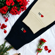 Roman Numerals Sweatshirt Custom Embroidered Sweatshirt,Custom Photo Portrait Gift Couple