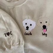 Custom Dog Face Hoodie Embroidered Sweatshirt with Your Pet’s Picture