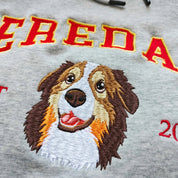 Custom Dog Hoodie with Pet's Face Personalized Embroidered Sweatshirt
