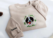 Custom Dog Face Embroidered Sweatshirt,Cat Sweatshirt,Dog Lovers Sweatshirt,Personalized Gift For Mom