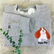 Custom Dog Face Hoodie Embroidered Sweatshirt with Your Pet’s Picture